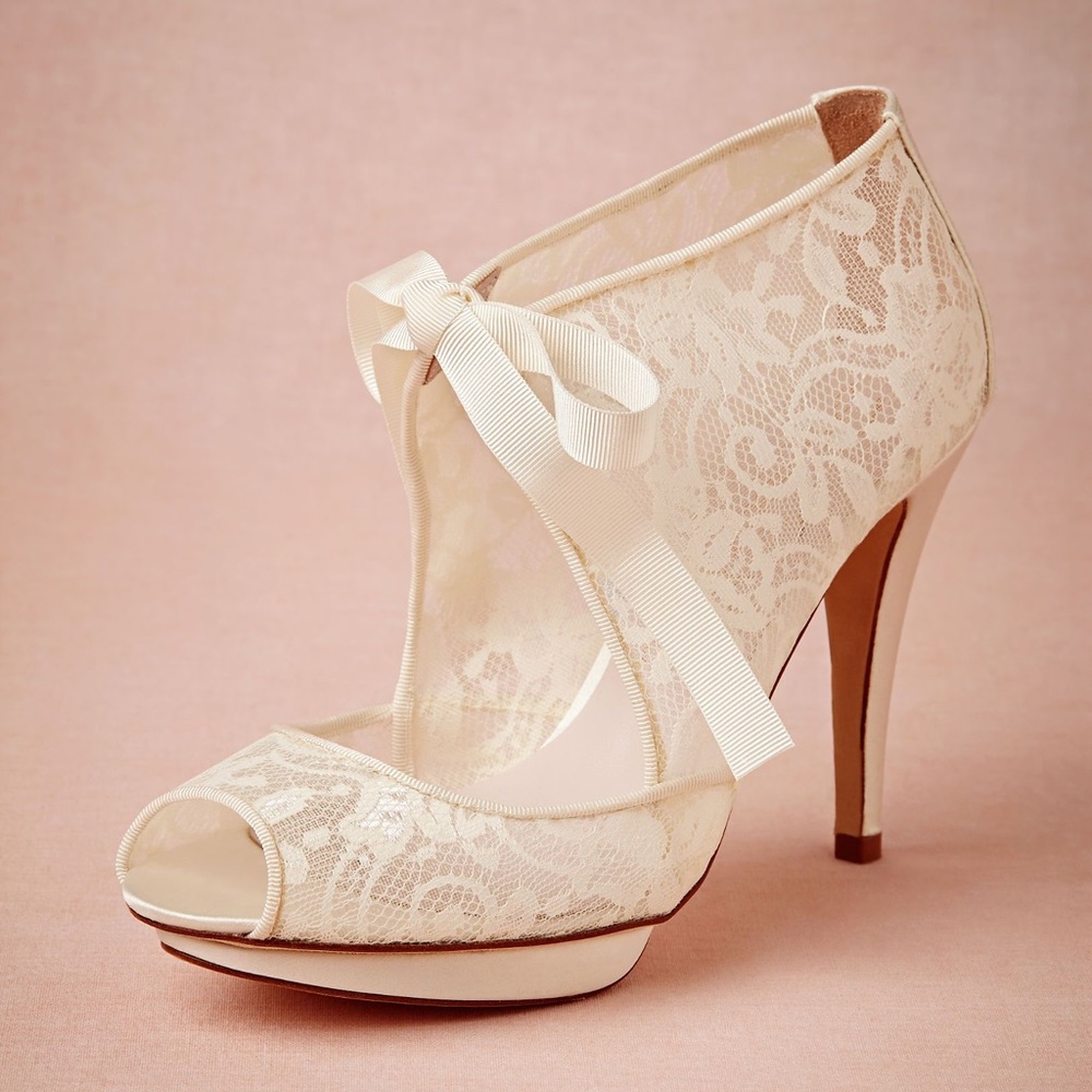 NEW $400 BHLDN Harriet Wilde Chantillly Wedding Heels Bootie size 7 US